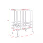 Ron Serving Bar Cart with Metal Frame and Casters