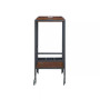 Ron Serving Bar Cart with Metal Frame and Casters