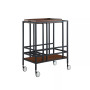Ron Serving Bar Cart with Metal Frame and Casters