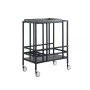 Ron Serving Bar Cart with Metal Frame and Casters