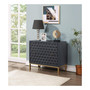 Tessa Mid-Century Modern 2 Drawer Storage Accent Chest with Raised Geometric Pattern