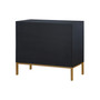 Tessa Mid-Century Modern 2 Drawer Storage Accent Chest with Raised Geometric Pattern