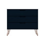 Rockefeller Medium Density Fiberboard 3-Drawer Dresser