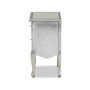 Furniture Catrina Modern Victorian Mirrored Nightstand