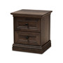 Furniture Nolan Traditional 2 Drawer Nightstand