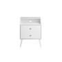 Milo Mid Century Modern 2 Drawer Nightstand with Angled Top