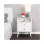 Milo Mid Century Modern 2 Drawer Nightstand with Angled Top
