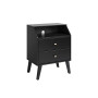 Milo Mid Century Modern 2 Drawer Nightstand with Angled Top