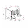 Granville 18.11" Medium Density Fiberboard 2-Drawer Nightstand