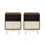 1 Drawer Modern Nightstand Set, 2 Piece