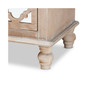Furniture Celia French Rustic Quatrefoil Mirrored Nightstand