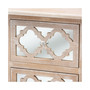 Furniture Celia French Rustic Quatrefoil Mirrored Nightstand