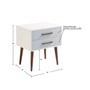 Jeremy 26" High Wood Leg Storage Nightstand