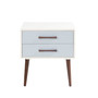 Jeremy 26" High Wood Leg Storage Nightstand