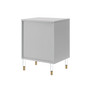 Araceli Single Drawer with Storage Compartment High Gloss Nightstand