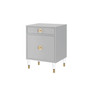 Araceli Single Drawer with Storage Compartment High Gloss Nightstand