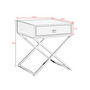 Gekko Lacquer Nightstand with Metal X-Legs