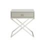 Gekko Lacquer Nightstand with Metal X-Legs