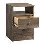 Astrid 2-Drawer Nightstand with Open Shelf