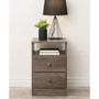 Astrid 2-Drawer Nightstand with Open Shelf