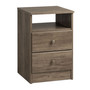 Astrid 2-Drawer Nightstand with Open Shelf