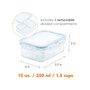 Purely Better™ 8-Pc. Rectangular Food Storage Containers with Dividers, 12-Oz.