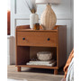 2 Piece Tray Top Solid Wood Nightstand Set