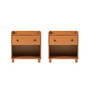 2 Piece Tray Top Solid Wood Nightstand Set