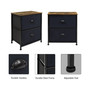 2 Drawer Chest Dresser with Wood Top