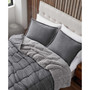 Sherwood Microsuede Grey Down Alternative Comforter Set, Full/Queen