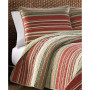 Yakima Valley Stripe Persimmon Reversible 2-Piece Twin Quilt Set