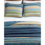 Yakima Valley Stripe Persimmon Reversible 2-Piece Twin Quilt Set