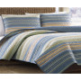 Yakima Valley Stripe Persimmon Reversible 2-Piece Twin Quilt Set