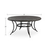 Cast Aluminum 60" Round Outdoor Dining Table, Created for Macy's