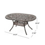 Lopez Outdoor Cast Oval Dining Table