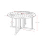 Distribution Miramar Hardwood Outdoor Drop Leaf Dining Table