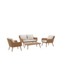 Landon 4 Piece Outdoor Wicker Conversation Set