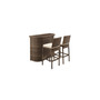 Bradenton 3 Piece Outdoor Wicker Bar Set - Bar And 2 Stools With Cushions