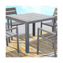 Distribution Gallant Sun Bleached Square Outdoor Dining Table