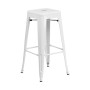 30'' High Backless Metal Indoor-Outdoor Barstool with Square Seat