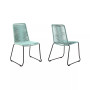 Shasta Outdoor Metal and Rope Stackable Dining Chair, Set of 2