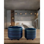 Barcode Footed Ceramic Planter, Set of 2