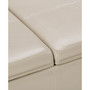 Avalon Faux Leather Storage Ottoman with 3 Trays