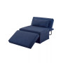 16.9" Steel, Foam and Polyester Michaela Convertible Ottoman