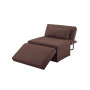 16.9" Steel, Foam and Polyester Michaela Convertible Ottoman