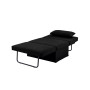 16.9" Steel, Foam and Polyester Michaela Convertible Ottoman