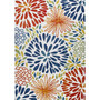 Claudia Transitional Floret Multi 5' x 8' Outdoor Area Rug