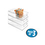 Plastic Refrigerator and Freezer Storage Bin with Lid, Set of 3