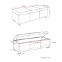 Easton Faux Leather Rectangular Storage Ottoman