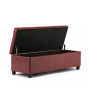 Easton Faux Leather Rectangular Storage Ottoman